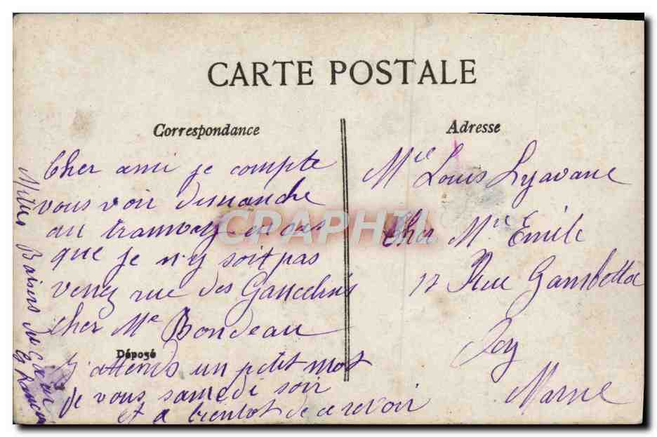 CPA Fantaisie Femme  — Rückseite
