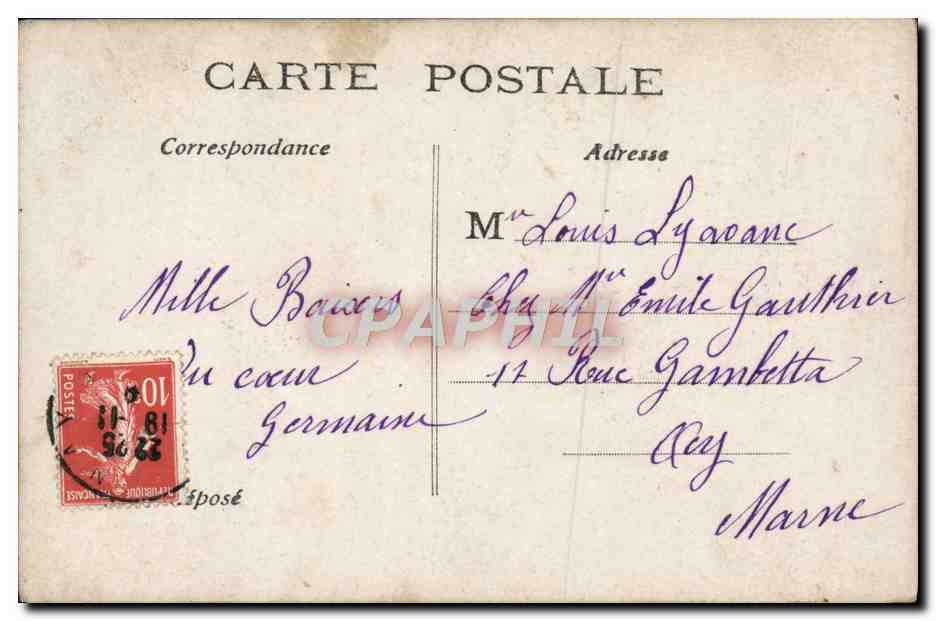CPA Fantaisie Femme  — Rückseite