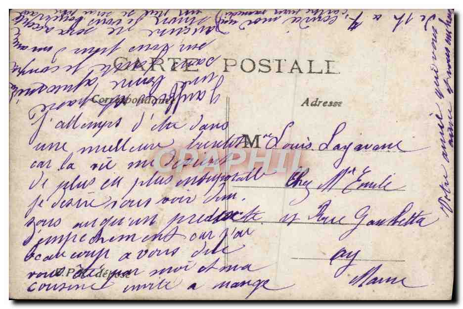 CPA Fantaisie Femme — Rückseite