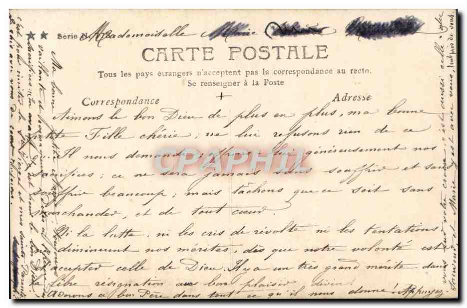 Charité — Croix de bois avec inscription — Nadarz — Reverso