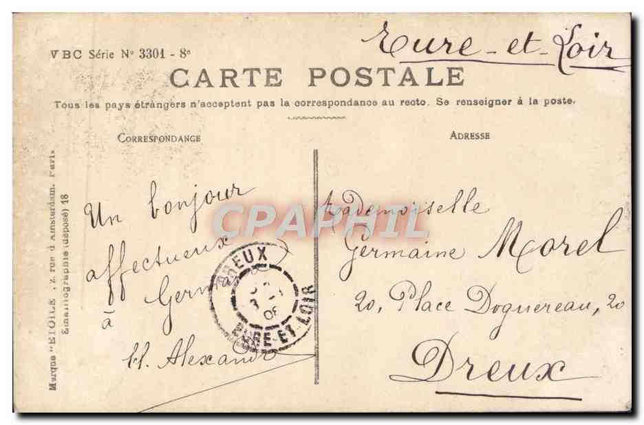 CPA Fantaisie Enfant — Verso