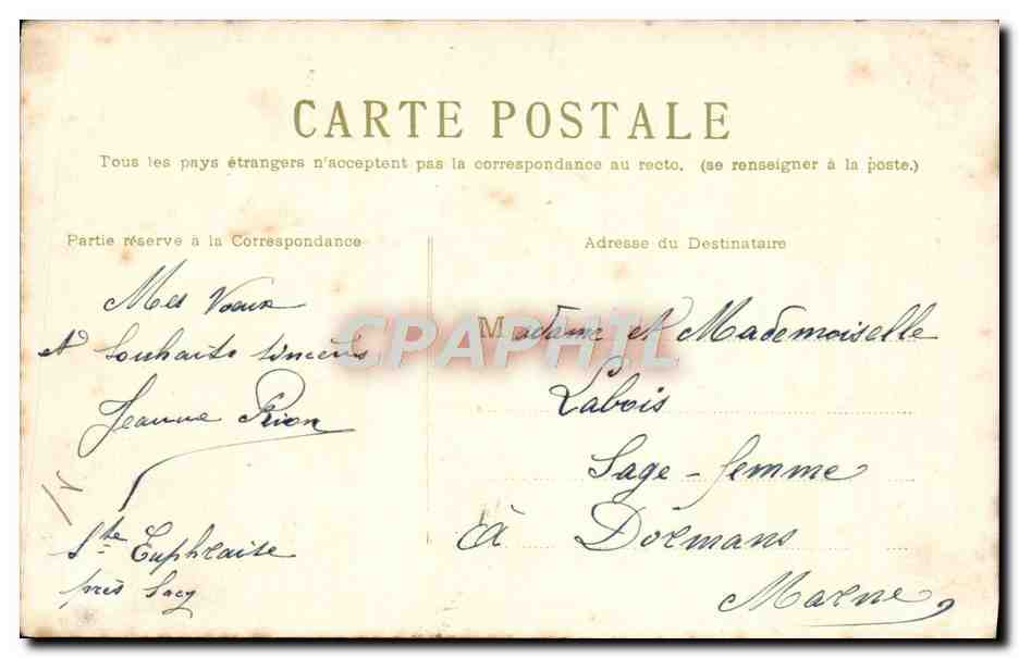 CPA Fantaisie Fleurs Gui — Rückseite