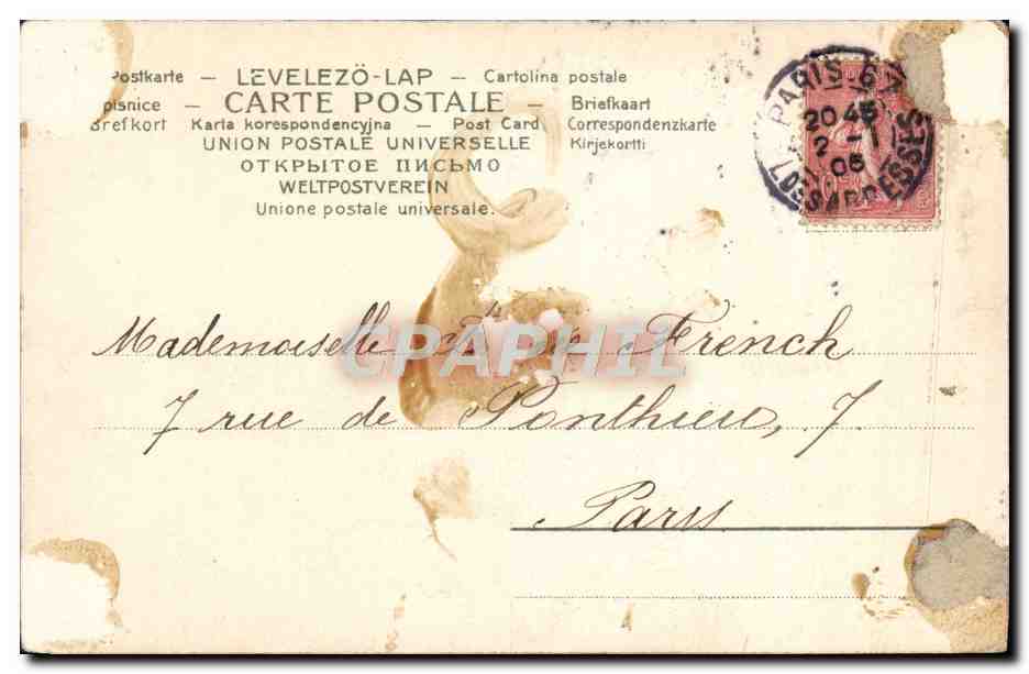 CPA Fantaisie Fleurs — Rückseite
