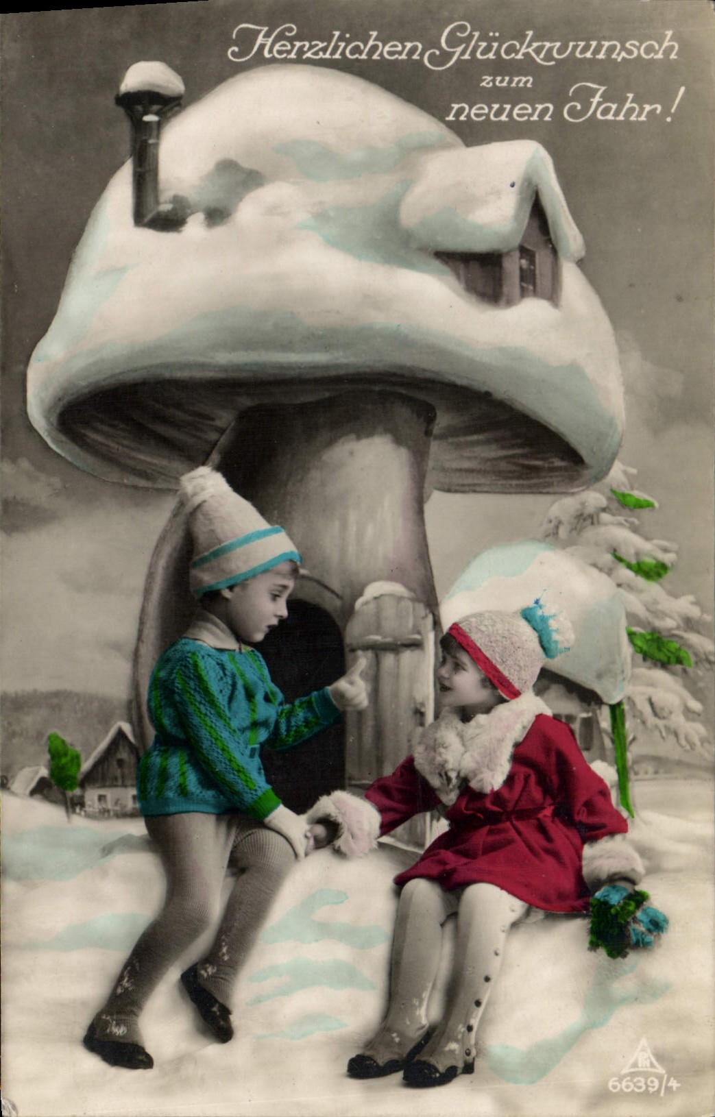 CPA Fantaisie Enfants Champignon
