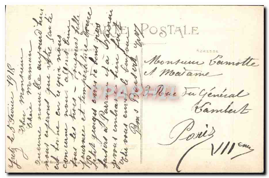 CPA Fantaisie Fleurs — Verso