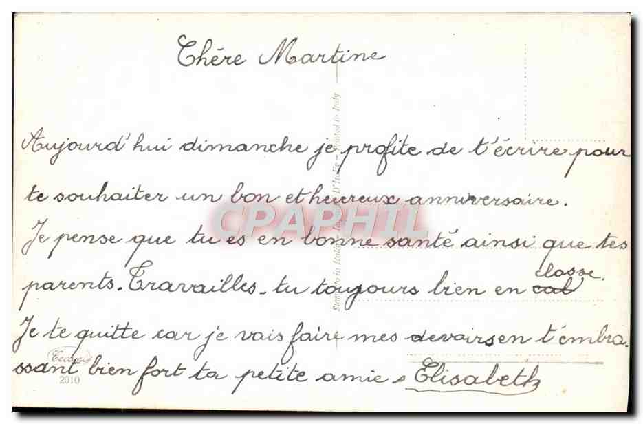CPA Fantaisie Fleurs — Verso