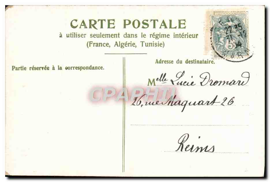 CPA Fantaisie Fleurs — Rückseite