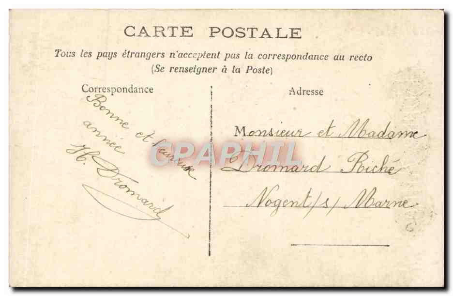CPA Fantaisie Homme Trefle — Verso