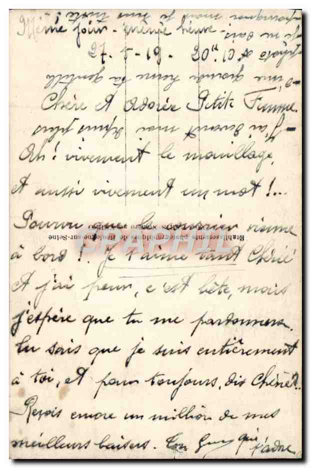 CPA Fantaisie Femme Marin Ancre — Rückseite