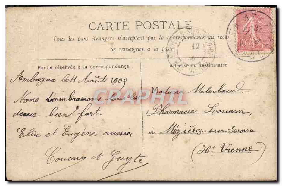 CPA Fantaisie Femme — Verso