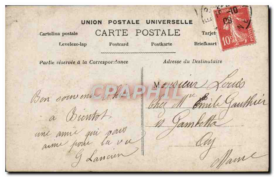 CPA Fantaisie Femme  — Verso