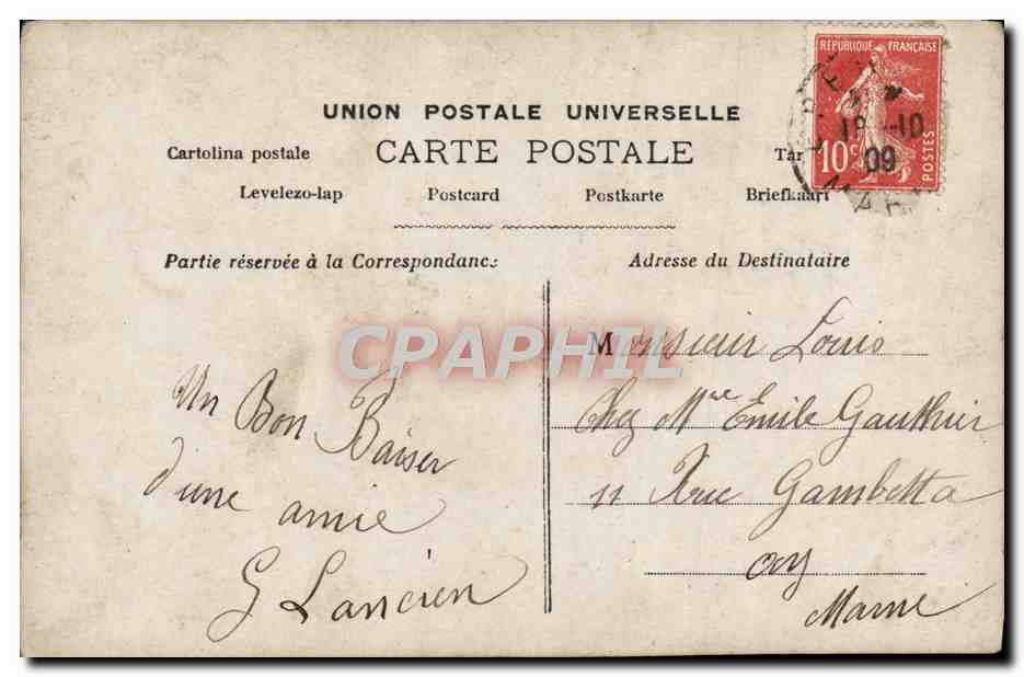 CPA Fantaisie Femme  — Verso