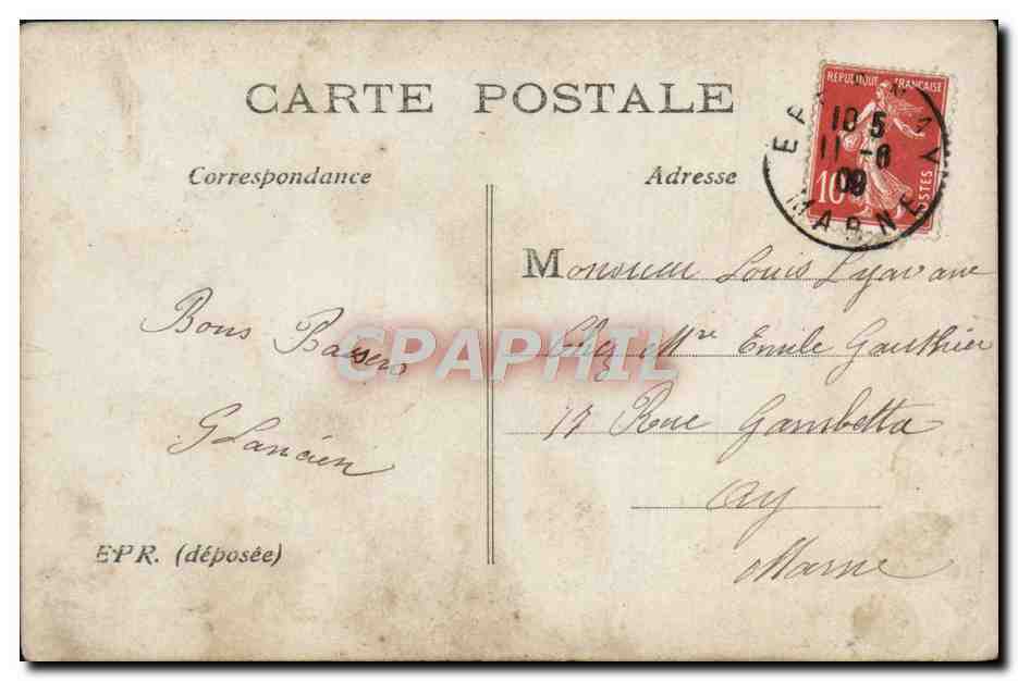 CPA Fantaisie Femme  — Rückseite