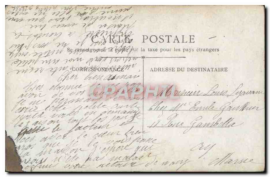 CPA Fantaisie Femme  — Rückseite