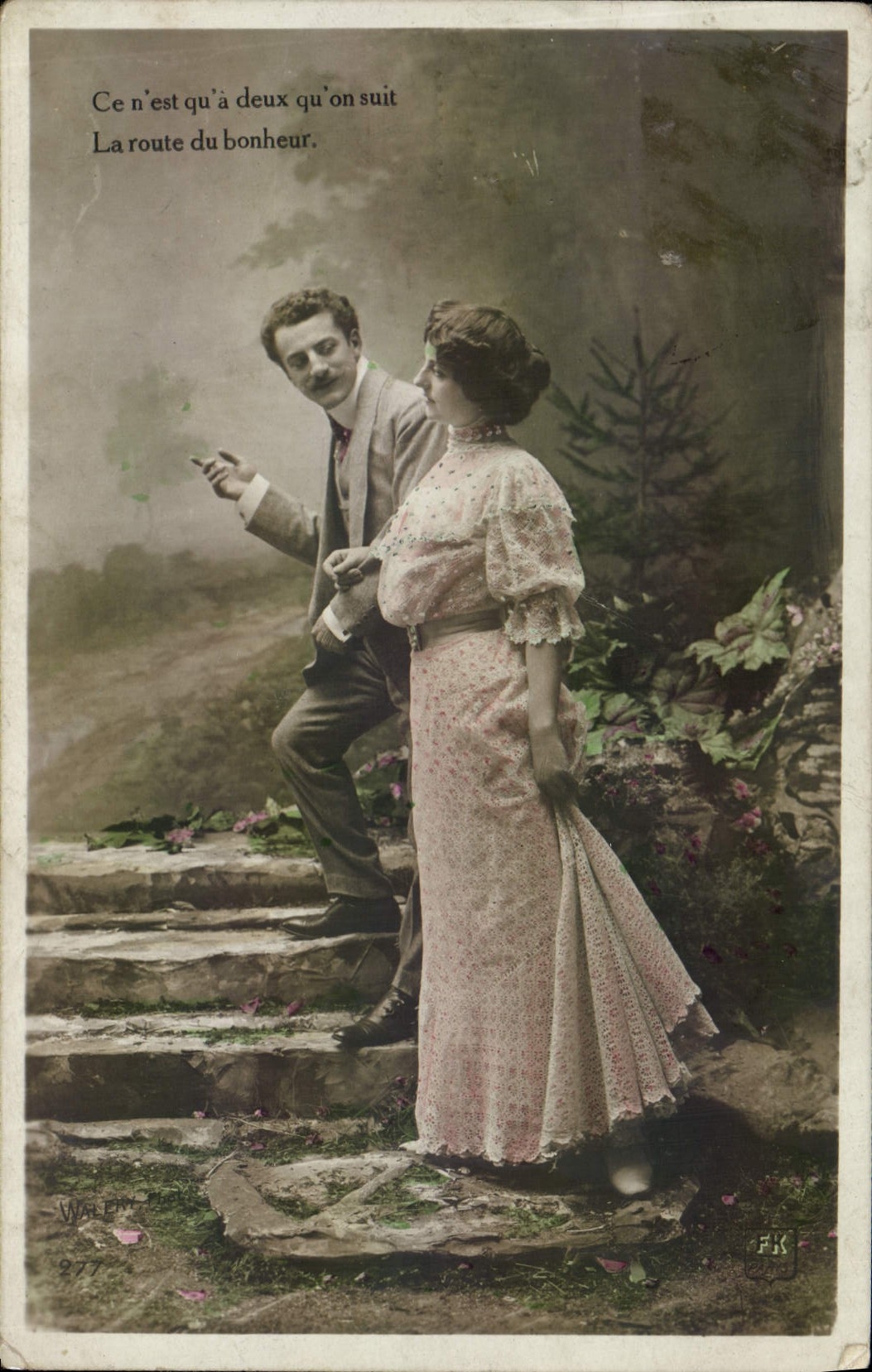 Couple en extérieur — texte poétique — Walp 977