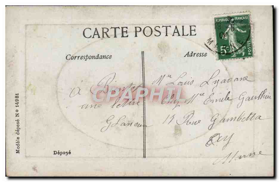 CPA Fantaisie Femme  — Verso