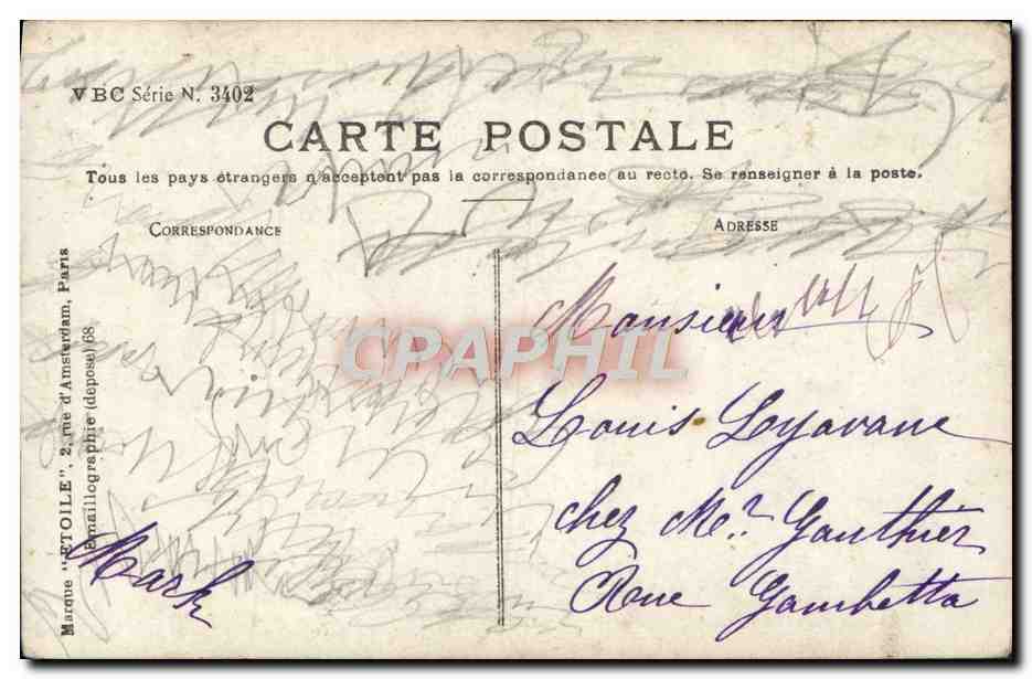 CPA Fantaisie Enfant — Rückseite