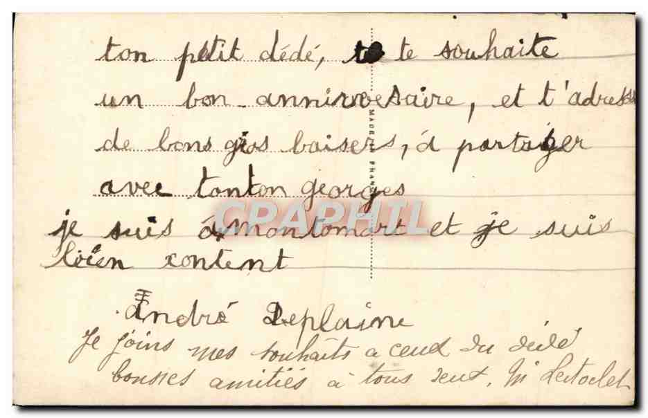 CPA Fantaisie Enfant Bebe — Rückseite