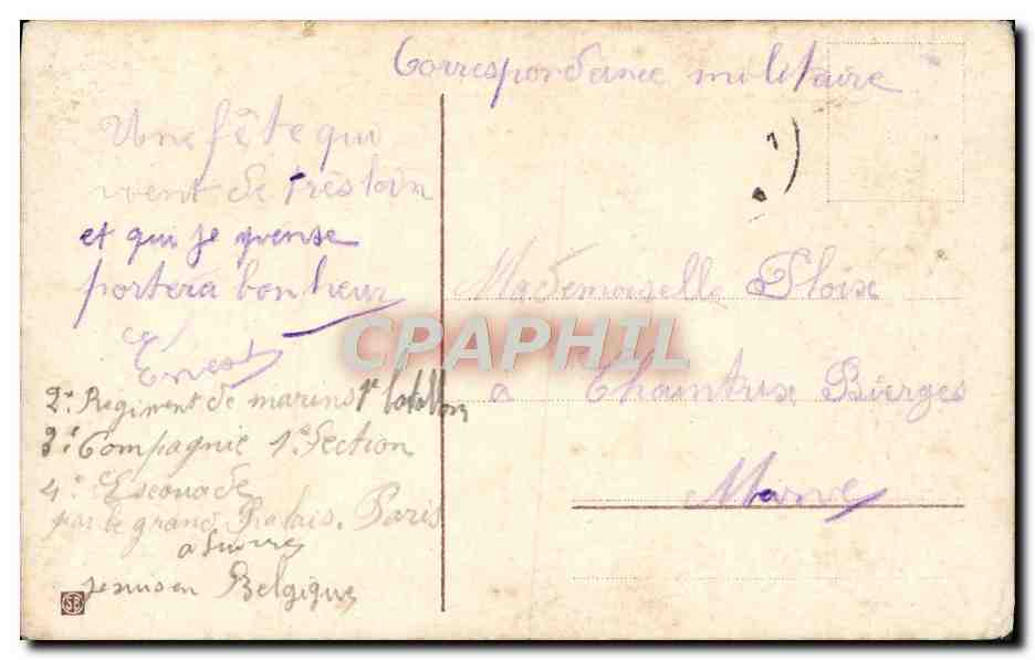 CPA Fantaisie Fleurs Bonne fete — Rückseite