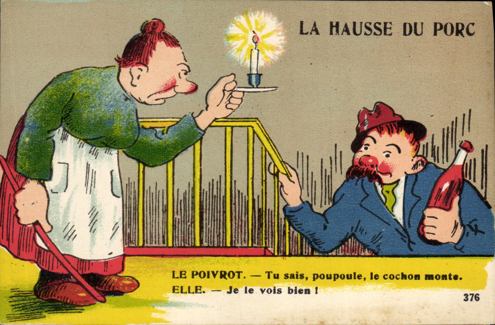 La hausse du porc — caricature humoristique — éditeur G. Artaud, n° 376