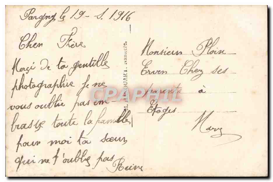 CPA Fantaisie Fleurs — Back