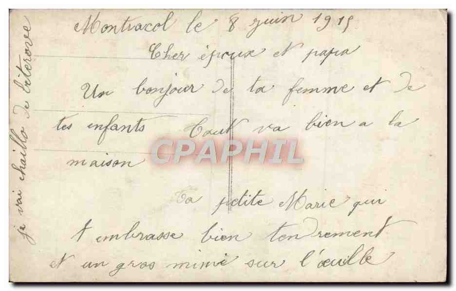 CPA Fantaisie Femme  — Verso
