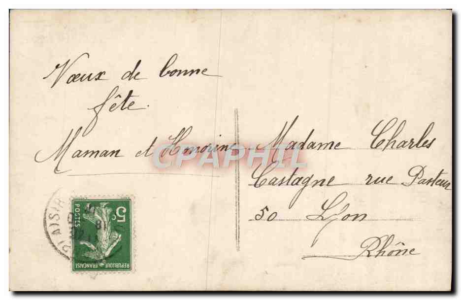 CPA Fantaisie Fleurs  — Rückseite