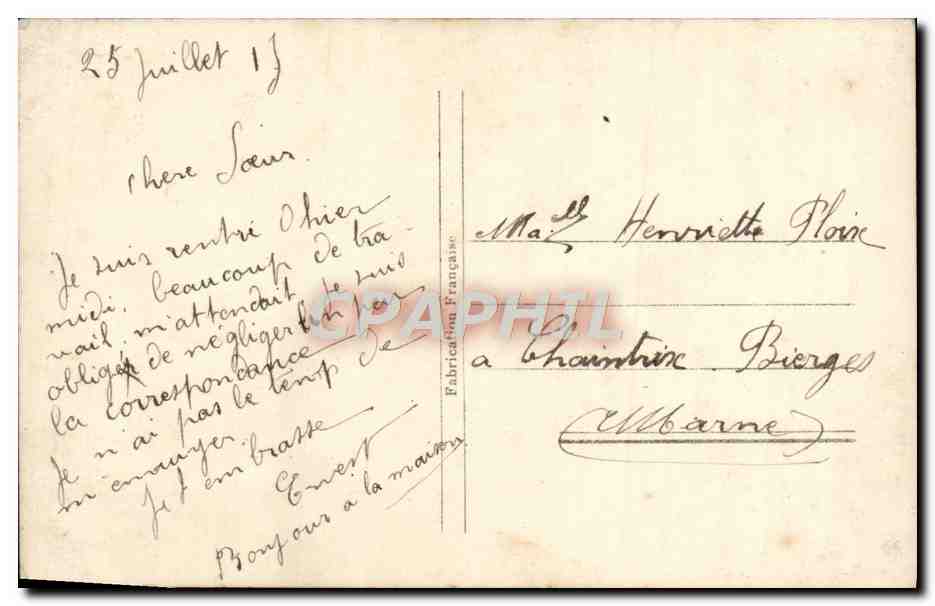 CPA Fantaisie Fleurs — Verso