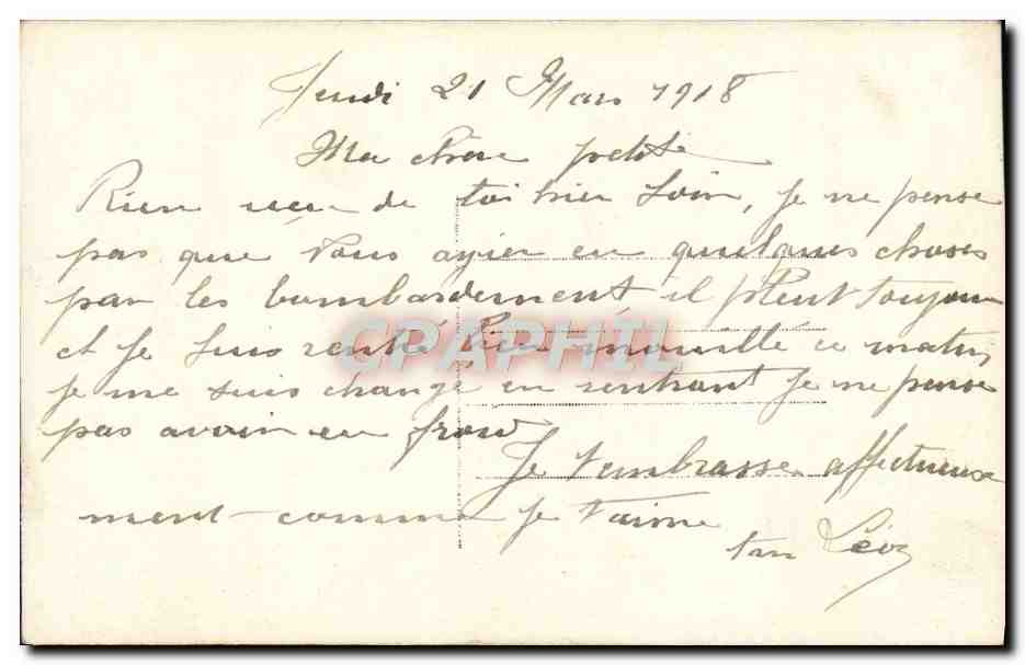 CPA Fantaisie Fleurs — Verso
