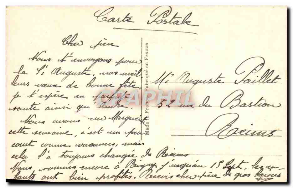 CPA Fantaisie Enfants — Verso