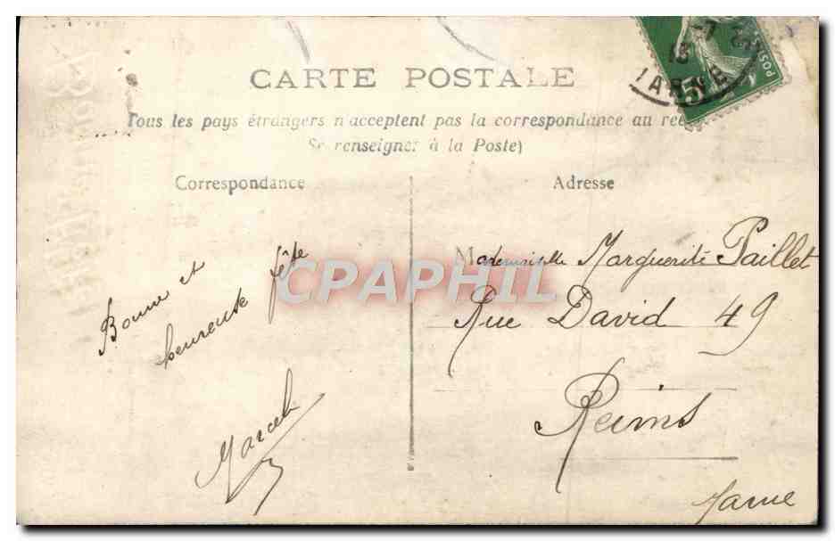 CPA Fantaisie Homme — Rückseite