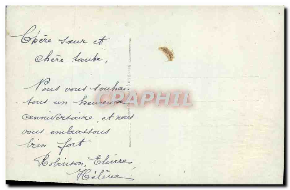 CPA Fantaisie Fleurs  — Verso