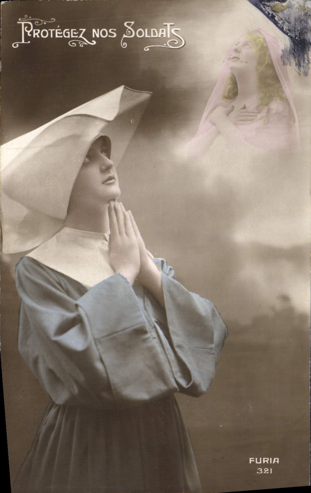 CPA Fantaisie Femme Religieuse
