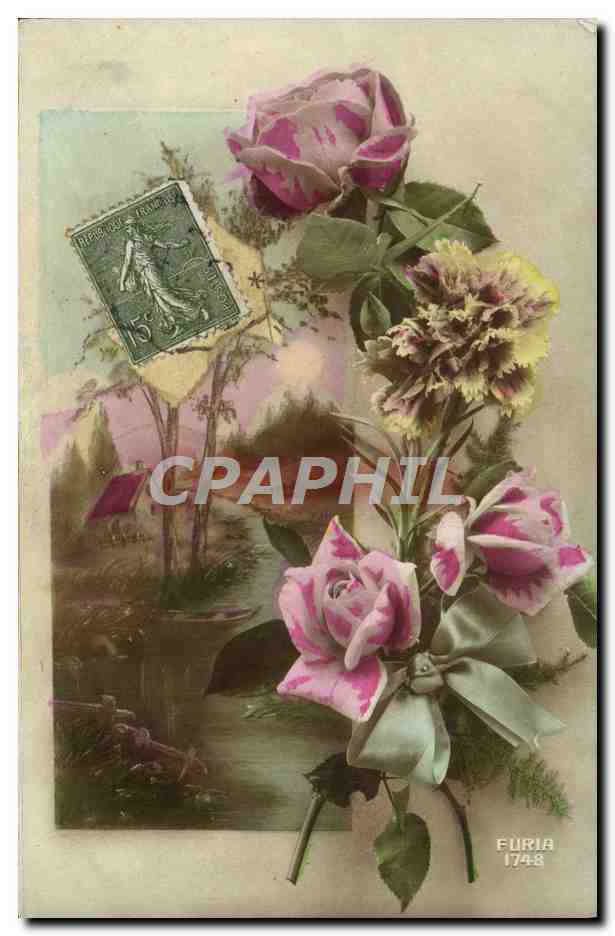 CPA Fantaisie Fleurs 