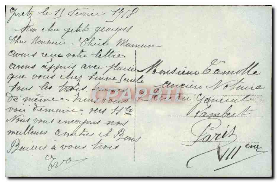 CPA Fantaisie Fleurs  — Verso