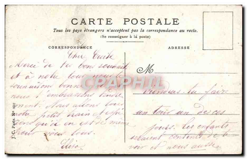CPA Fantaisie Fleurs  — Verso