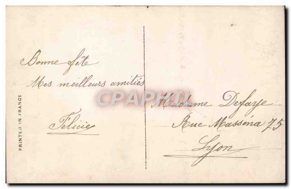 CPA Fantaisie Fleurs Santon — Verso