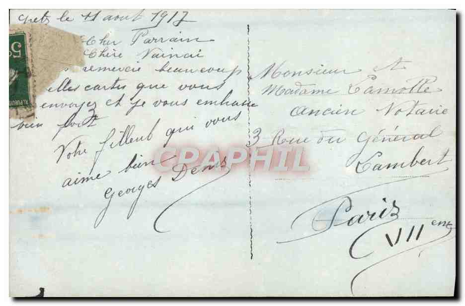 CPA Fantaisie Enfant — Rückseite