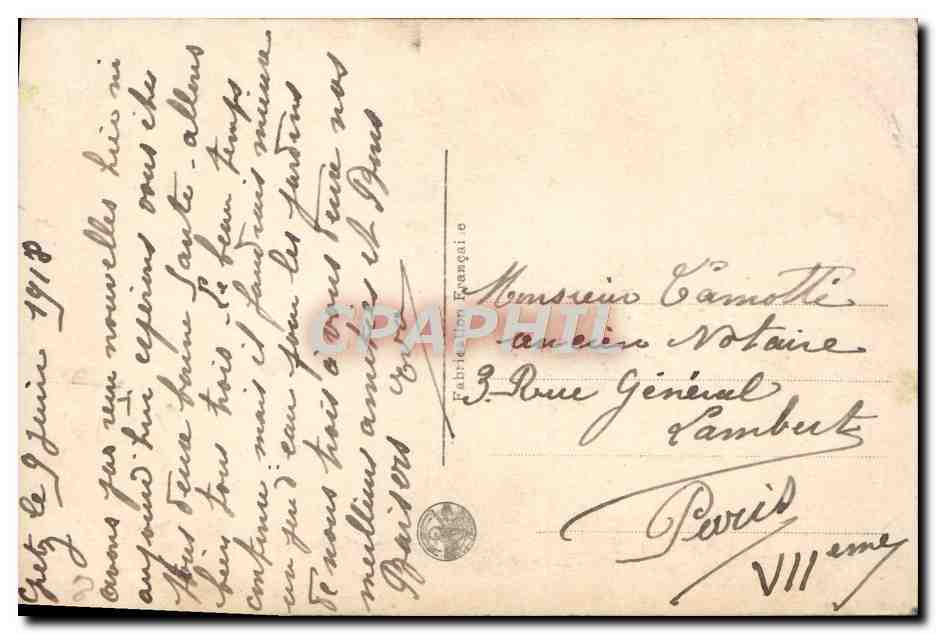 CPA Fantaisie Fleurs  — Rückseite