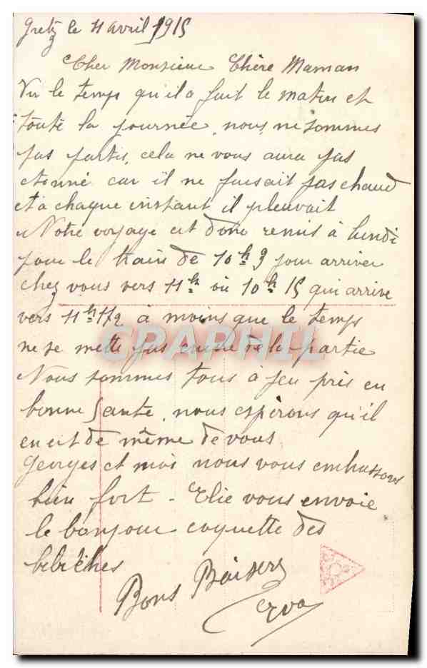 CPA Fantaisie Femme — Verso