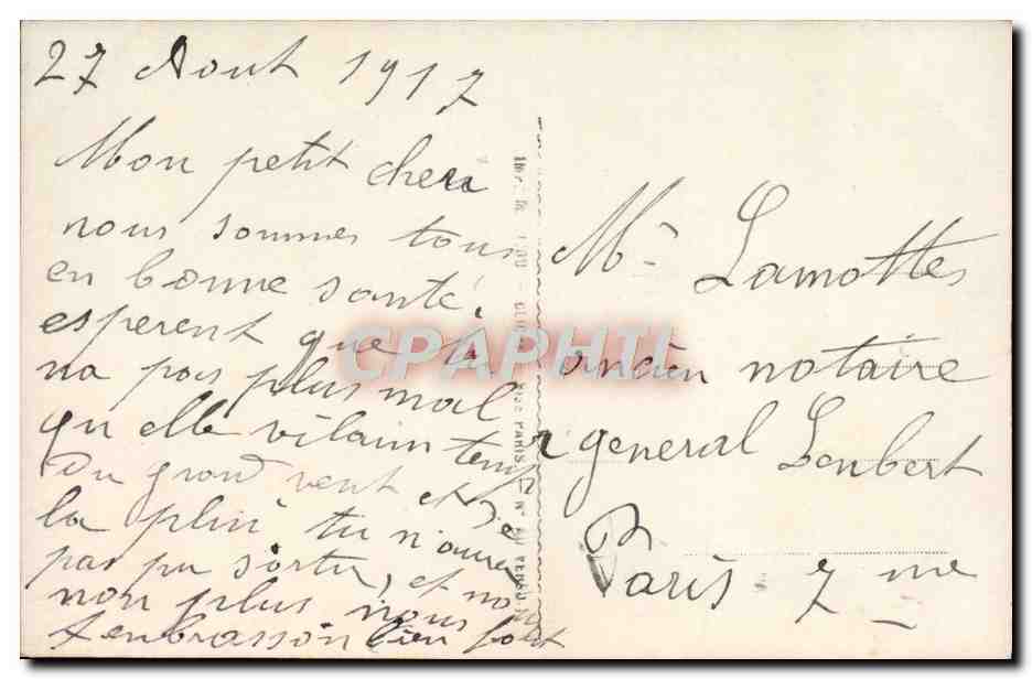 CPA Fantaisie Femme — Verso