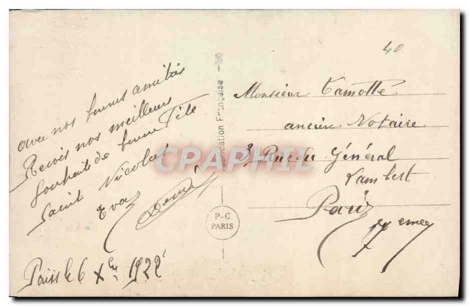 CPA Fantaisie Fleurs  — Rückseite
