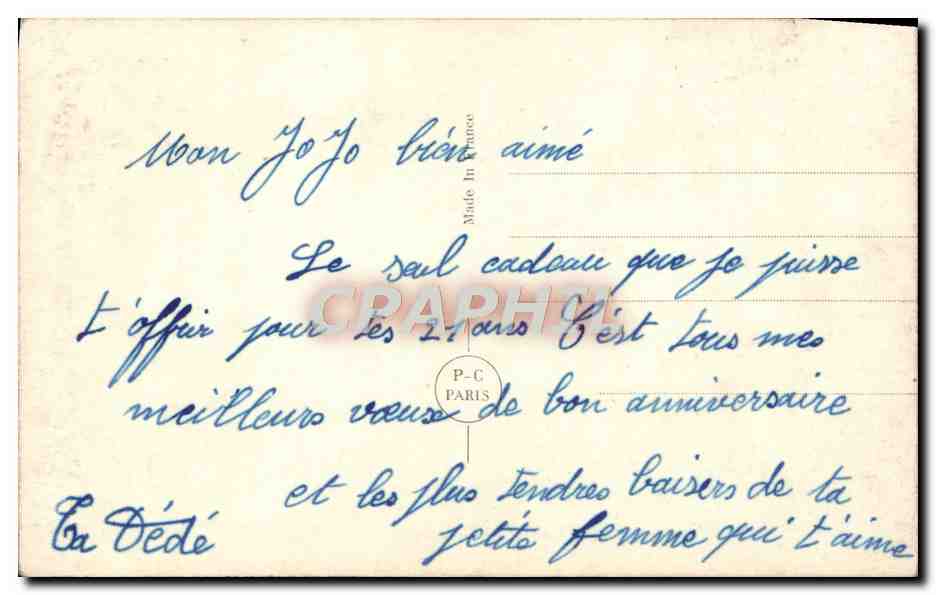 CPA Fantaisie Femme — Verso