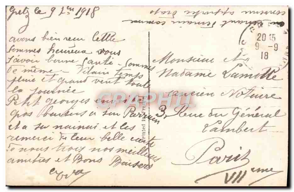 CPA Fantaisie Enfant — Rückseite