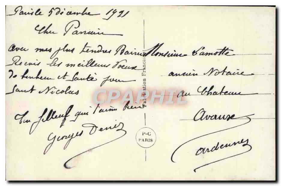 CPA Fantaisie Enfant — Rückseite