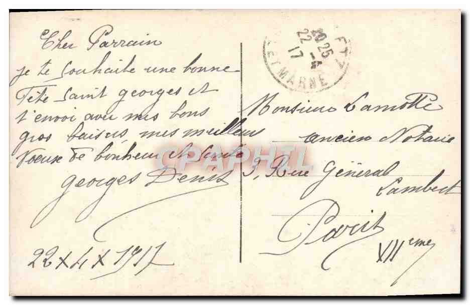 CPA Fantaisie Enfant — Rückseite