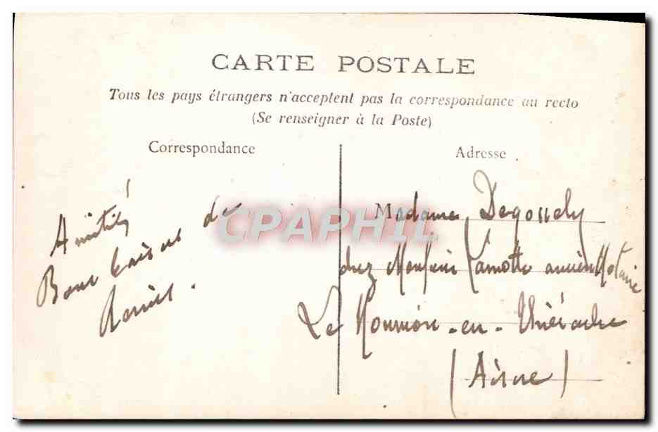 CPA Fantaisie Enfant — Rückseite