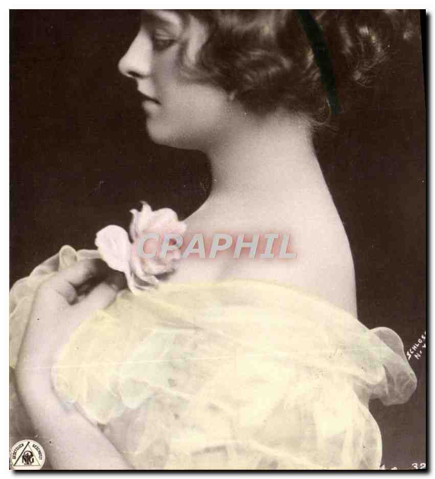 Giovane donna con gonna a balze — ritratto di profilo — Schilcher Nr. 32