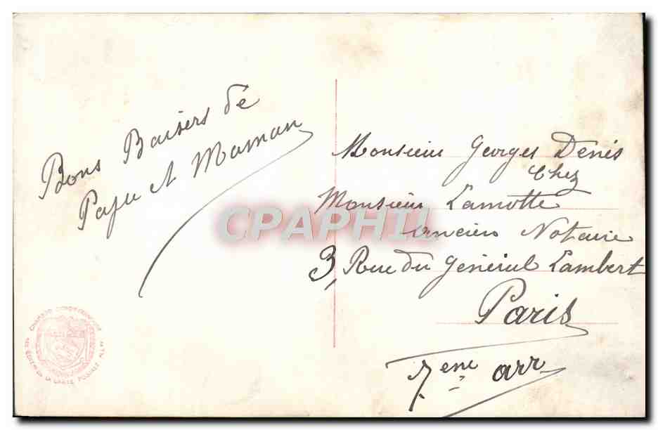 CPA Fantaisie Enfant — Rückseite