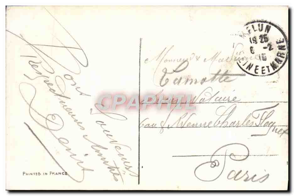 CPA Fantaisie Fleurs — Verso